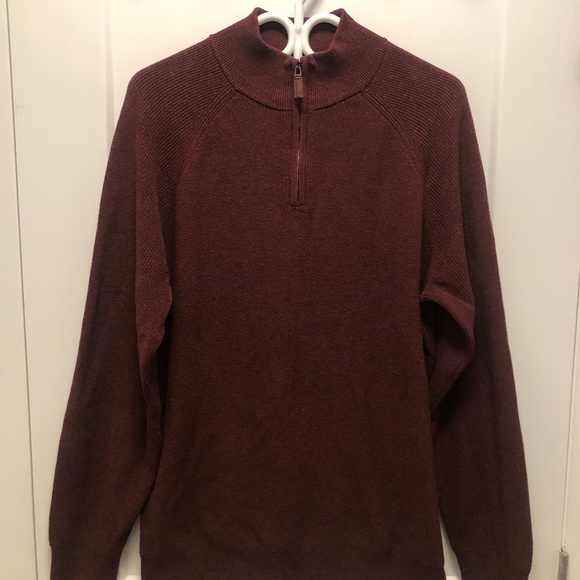 3/4 Zip Sweater Fall Winter Style Men's Fashion Zip-Up XL Aspen - Picture 2 of 4